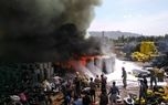 آتش به جان بارانداز بزرگ کالا در مشیریه افتاد+ عکس