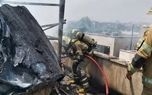 آتش به جان یک ساختمان در خیابان کارگر تهران افتاد + عکس