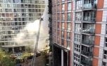 برج 19 طبقه دچار حریق شد+عکس