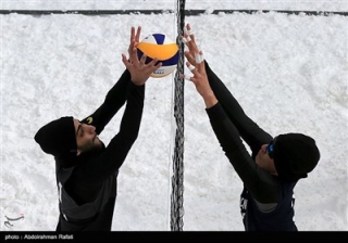 مسابقات والیبال برفی قهرمانی کشور در همدان
