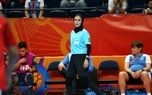 لحظاتی از قضاوت گلاره ناظمی، داور ایرانی در رقابت‌های فوتسال جام ملت‌های آسیا