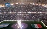 لحظاتی از مراسم جذاب ابتدای بازی آرژانتین و مکزیک